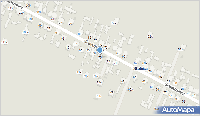Bukowno, Sławkowska, 75, mapa Bukowno