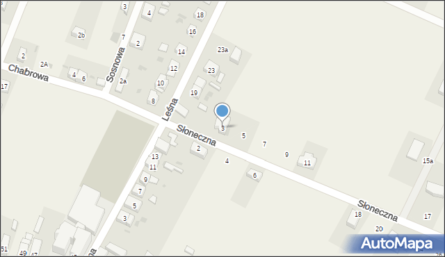 Bystrzyca, Słoneczna, 3, mapa Bystrzyca