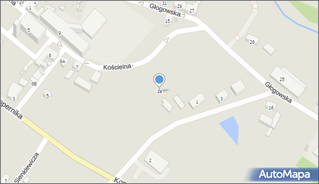 Bytom Odrzański, Słoneczna, 1a, mapa Bytom Odrzański