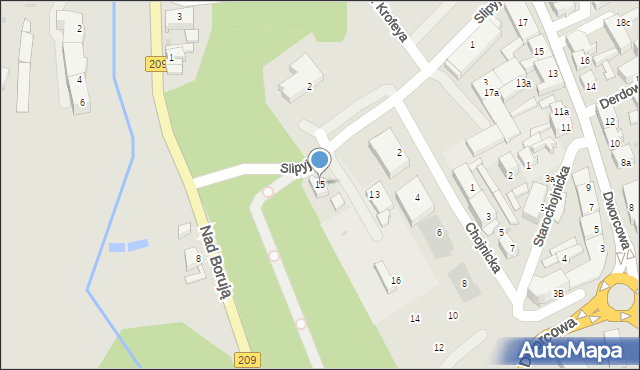 Bytów, Slipyja Josyfa, kard., 15, mapa Bytów