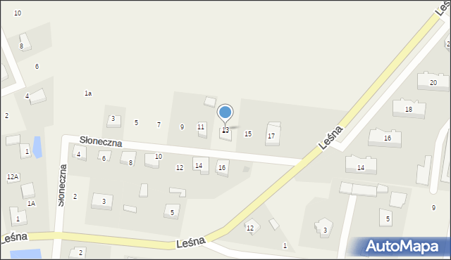 Cedry Wielkie, Słoneczna, 13, mapa Cedry Wielkie