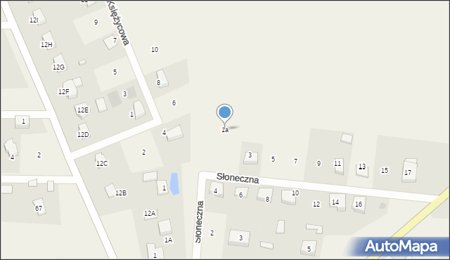 Cedry Wielkie, Słoneczna, 1a, mapa Cedry Wielkie