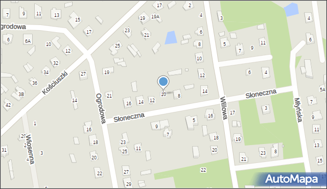 Cegłów, Słoneczna, 10, mapa Cegłów