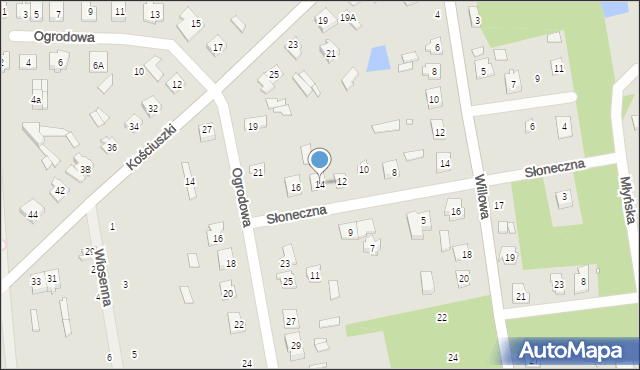 Cegłów, Słoneczna, 14, mapa Cegłów