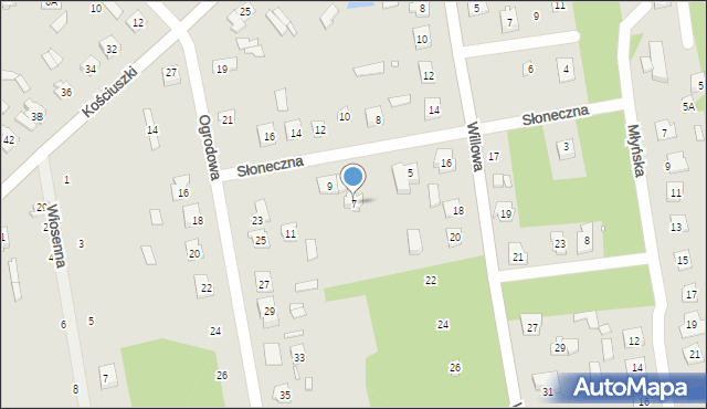 Cegłów, Słoneczna, 7A, mapa Cegłów