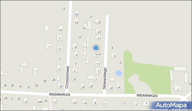 Cegłów, Słowackiego Juliusza, 7, mapa Cegłów