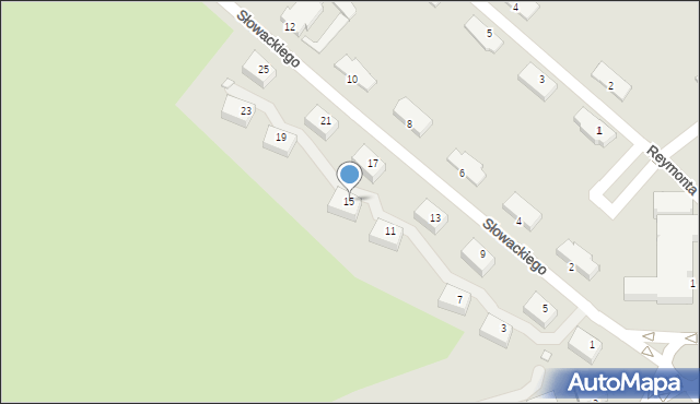 Chełm, Słowackiego Juliusza, 15, mapa Chełma