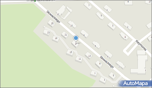 Chełm, Słowackiego Juliusza, 17, mapa Chełma