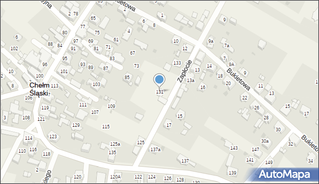 Chełm Śląski, Śląska, 131, mapa Chełm Śląski