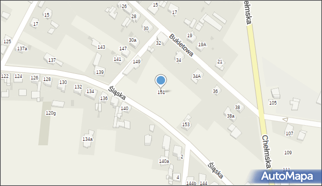 Chełm Śląski, Śląska, 151, mapa Chełm Śląski