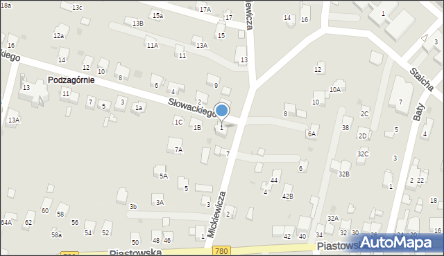 Chełmek, Słowackiego Juliusza, 1, mapa Chełmek