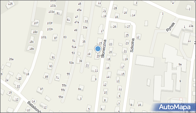 Chełmiec, Słoneczna, 13, mapa Chełmiec