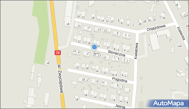 Chmielnik, Słoneczna, 15, mapa Chmielnik