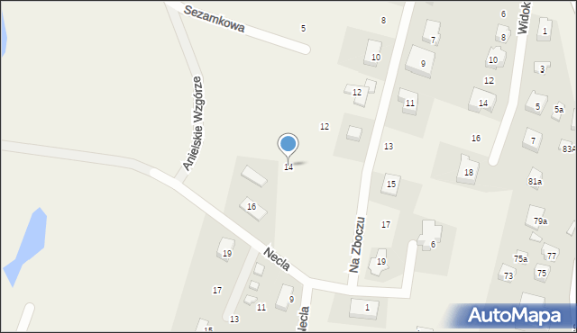 Chmielno, Słonecznikowa, 14, mapa Chmielno