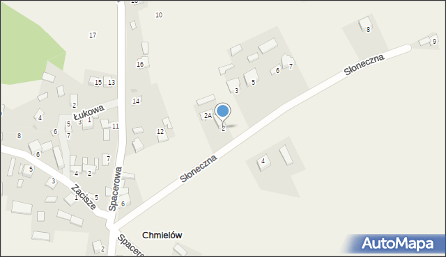 Chmielów, Słoneczna, 2, mapa Chmielów