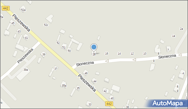 Chocz, Słoneczna, 18, mapa Chocz