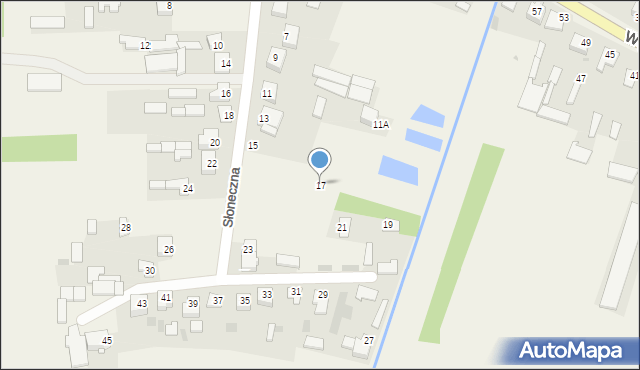 Chodów, Słoneczna, 17, mapa Chodów