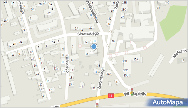 Chodzież, Słowackiego Juliusza, 1d, mapa Chodzież