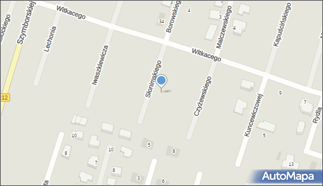 Chojnice, Słonimskiego Antoniego, 5, mapa Chojnic