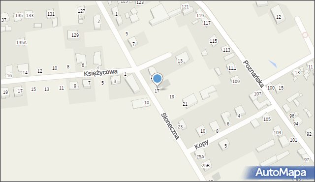 Chomęcice, Słoneczna, 17, mapa Chomęcice