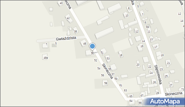 Chomęcice, Słoneczna, 50, mapa Chomęcice