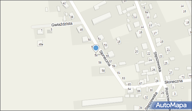 Chomęcice, Słoneczna, 54, mapa Chomęcice