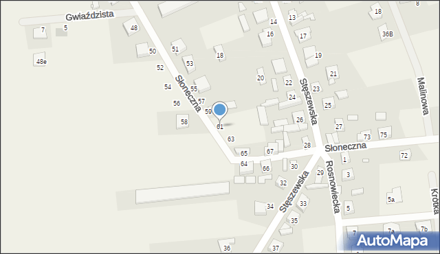 Chomęcice, Słoneczna, 61, mapa Chomęcice