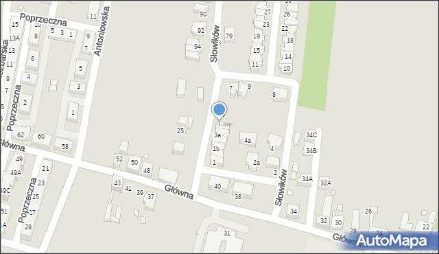 Chorzów, Słowików, 3b, mapa Chorzów