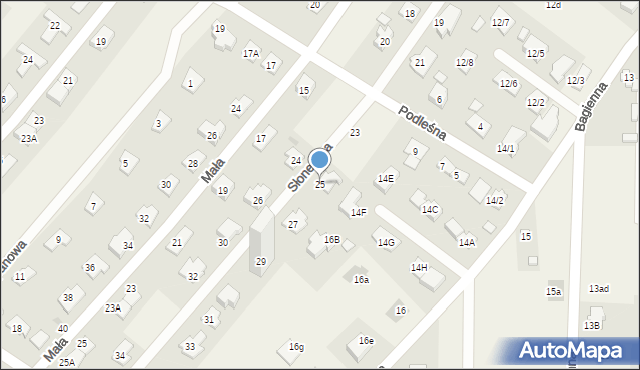 Chotomów, Słoneczna, 25, mapa Chotomów