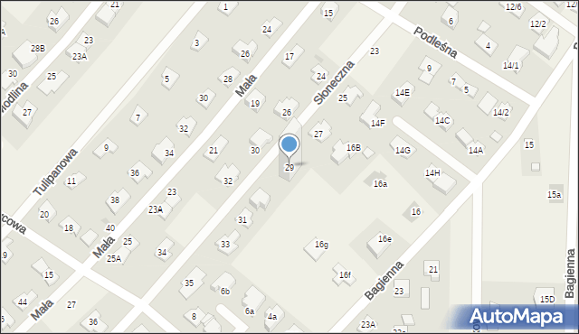 Chotomów, Słoneczna, 29, mapa Chotomów