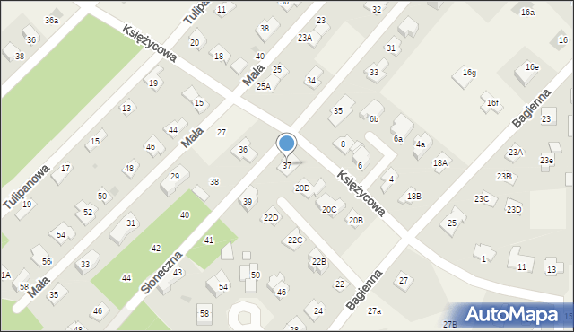 Chotomów, Słoneczna, 37, mapa Chotomów