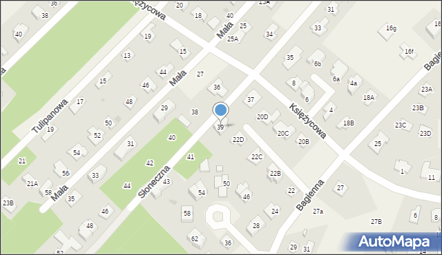 Chotomów, Słoneczna, 39, mapa Chotomów