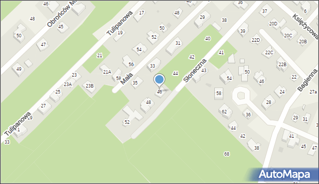 Chotomów, Słoneczna, 46, mapa Chotomów