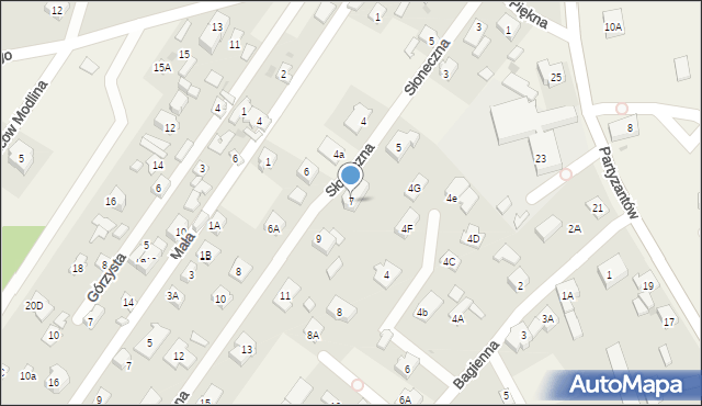 Chotomów, Słoneczna, 7, mapa Chotomów