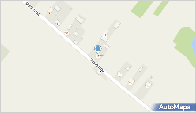 Chroberz, Słoneczna, 12, mapa Chroberz