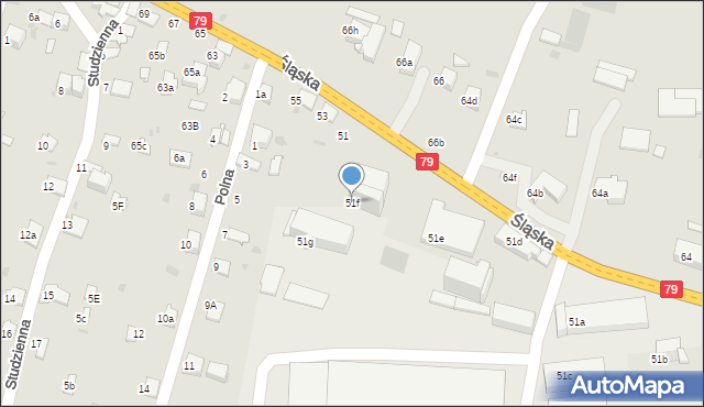 Chrzanów, Śląska, 51f, mapa Chrzanów