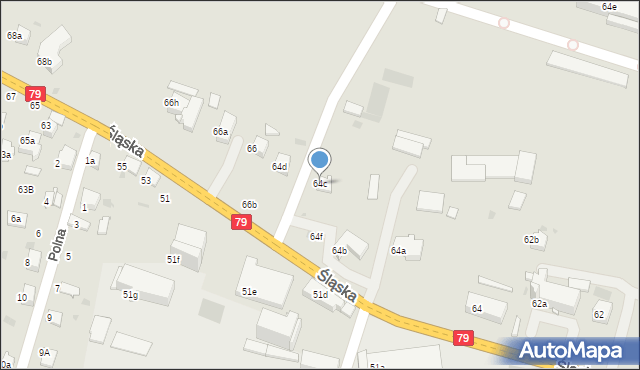 Chrzanów, Śląska, 64c, mapa Chrzanów