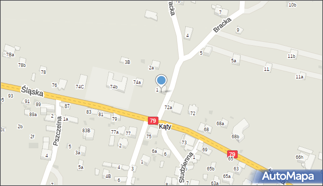Chrzanów, Śląska, 74, mapa Chrzanów