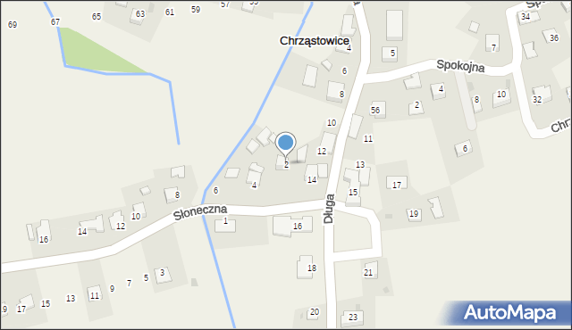 Chrząstowice, Słoneczna, 2, mapa Chrząstowice