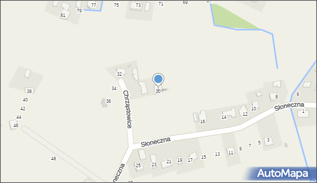 Chrząstowice, Słoneczna, 30, mapa Chrząstowice