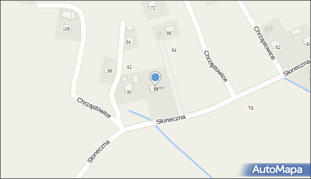 Chrząstowice, Słoneczna, 88, mapa Chrząstowice