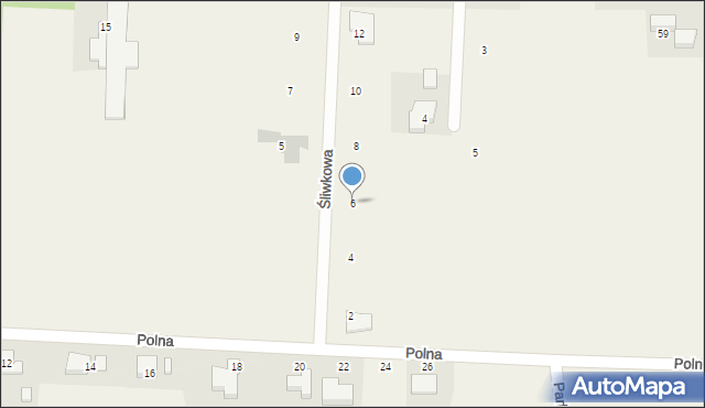 Chwalęcice, Śliwkowa, 6, mapa Chwalęcice
