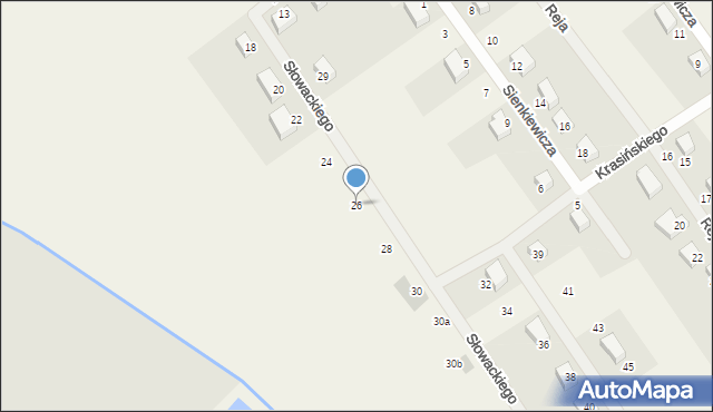 Chwałowice, Słowackiego Juliusza, 26, mapa Chwałowice