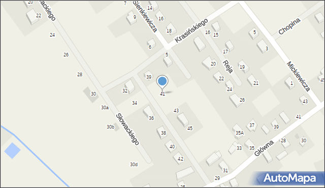 Chwałowice, Słowackiego Juliusza, 41, mapa Chwałowice