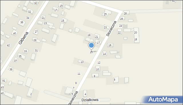 Chynów, Słoneczna, 15, mapa Chynów