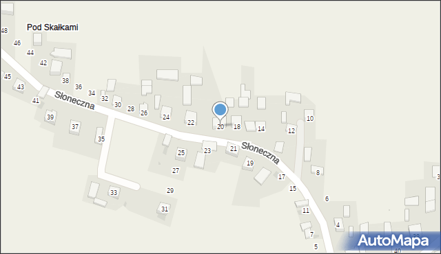 Cianowice, Słoneczna, 20, mapa Cianowice