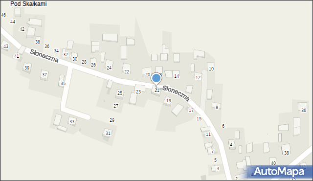 Cianowice, Słoneczna, 21, mapa Cianowice