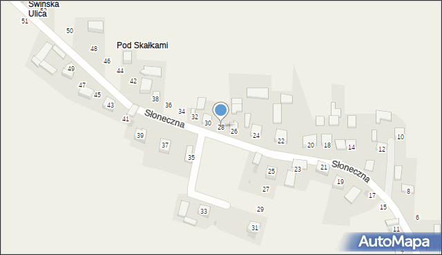 Cianowice, Słoneczna, 28, mapa Cianowice