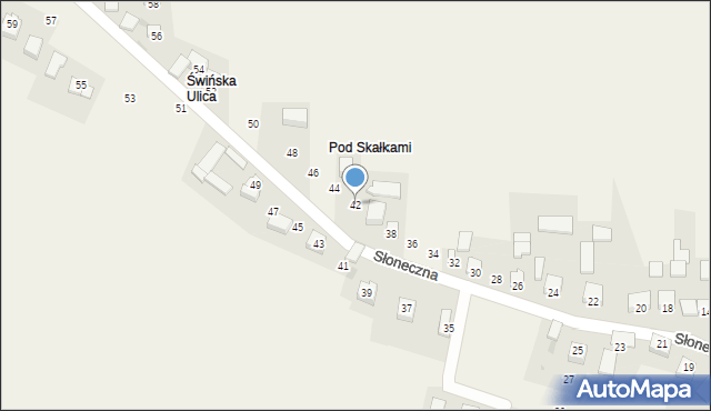 Cianowice, Słoneczna, 42, mapa Cianowice