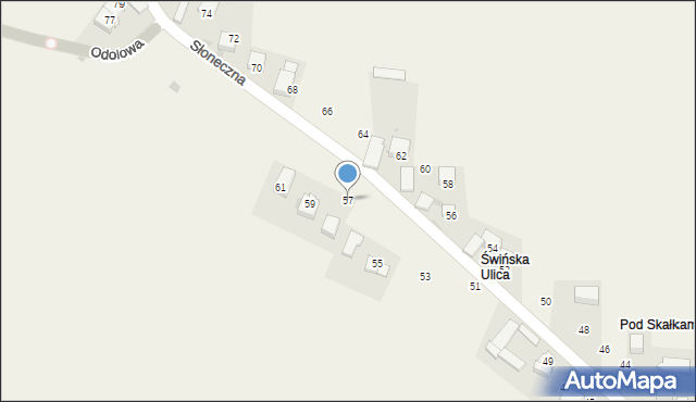 Cianowice, Słoneczna, 57, mapa Cianowice